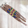 Aztec Tooled Leather Dog Collar
