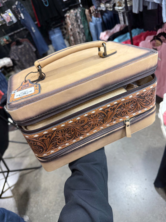 Tooled Leather Jewelry Box XL
