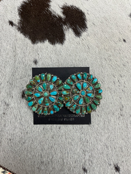 The Pine Turquoise Cluster Earrings