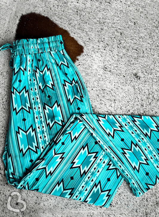 Cheeky’s Tulsa Turquoise Lounge Pants