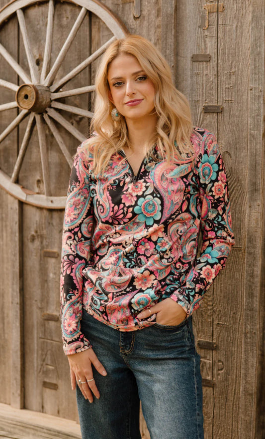 Midnight Bloom Pullover