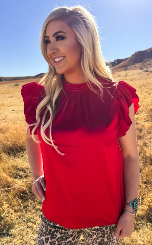 Baby Doll Top in Red