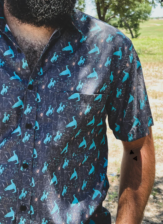 Cosmic Cowboy Short Sleeve Button Up