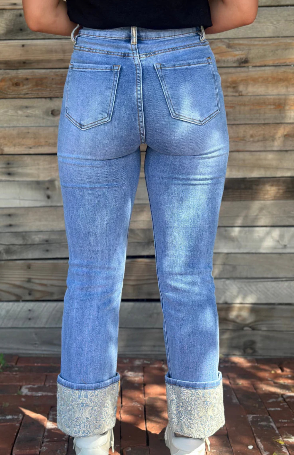Kreek Embroidered Cuff Jeans