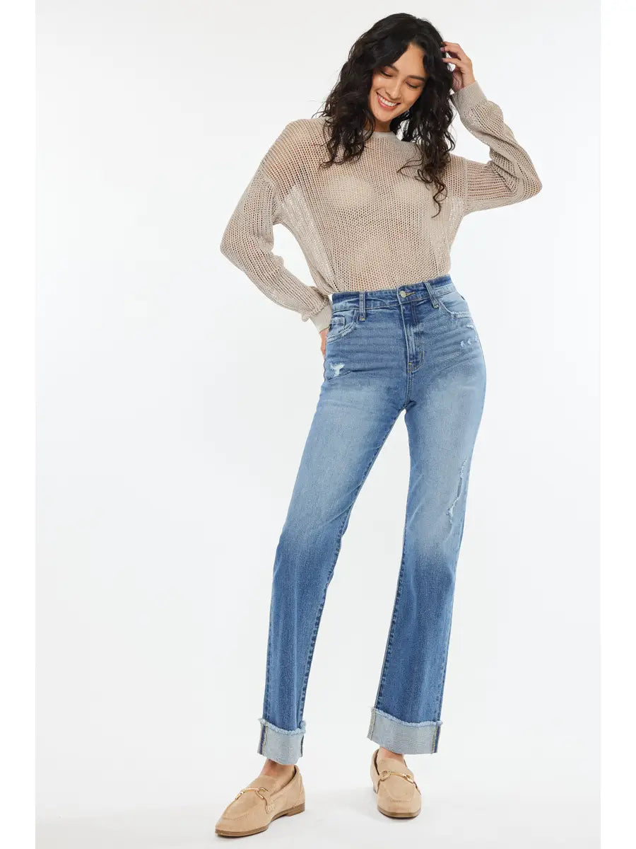 KanCan High Rise Straight Jean
