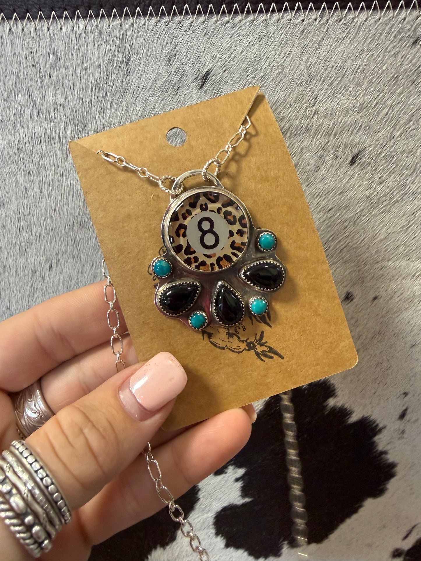 8 Ball Cluster Necklace