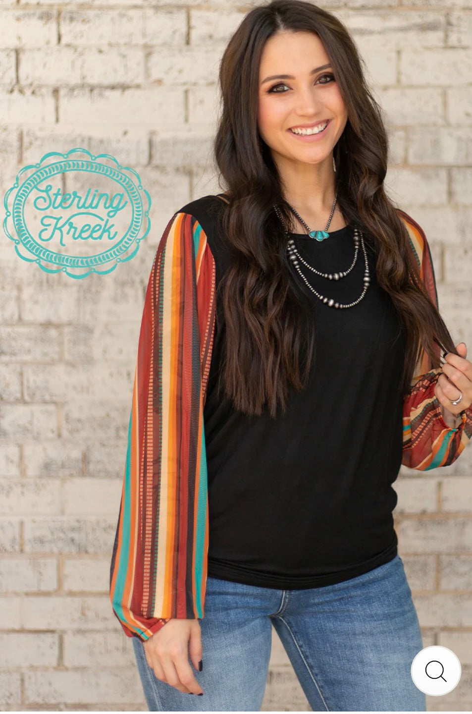 Serape Bell Sleeve Top