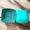 Turquoise Tooled Leather Bowl