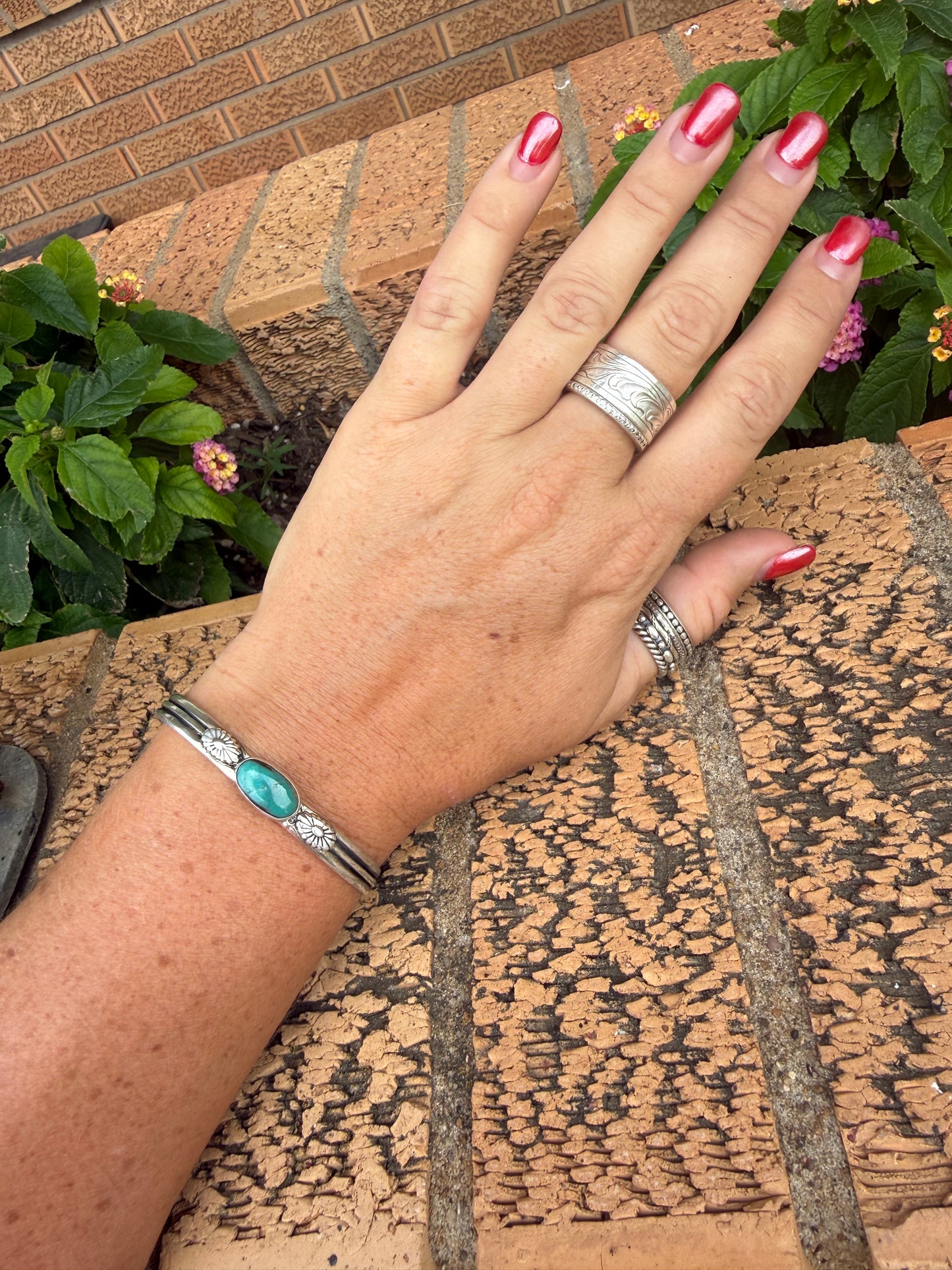 Turquoise Single Stone Cuff