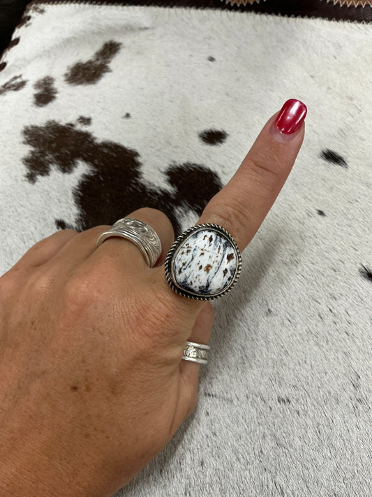 Fredonia White Buffalo Adjustable Ring