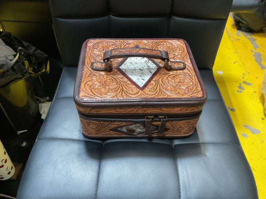 All Tooled Leather & Cowhide Jewelry Box