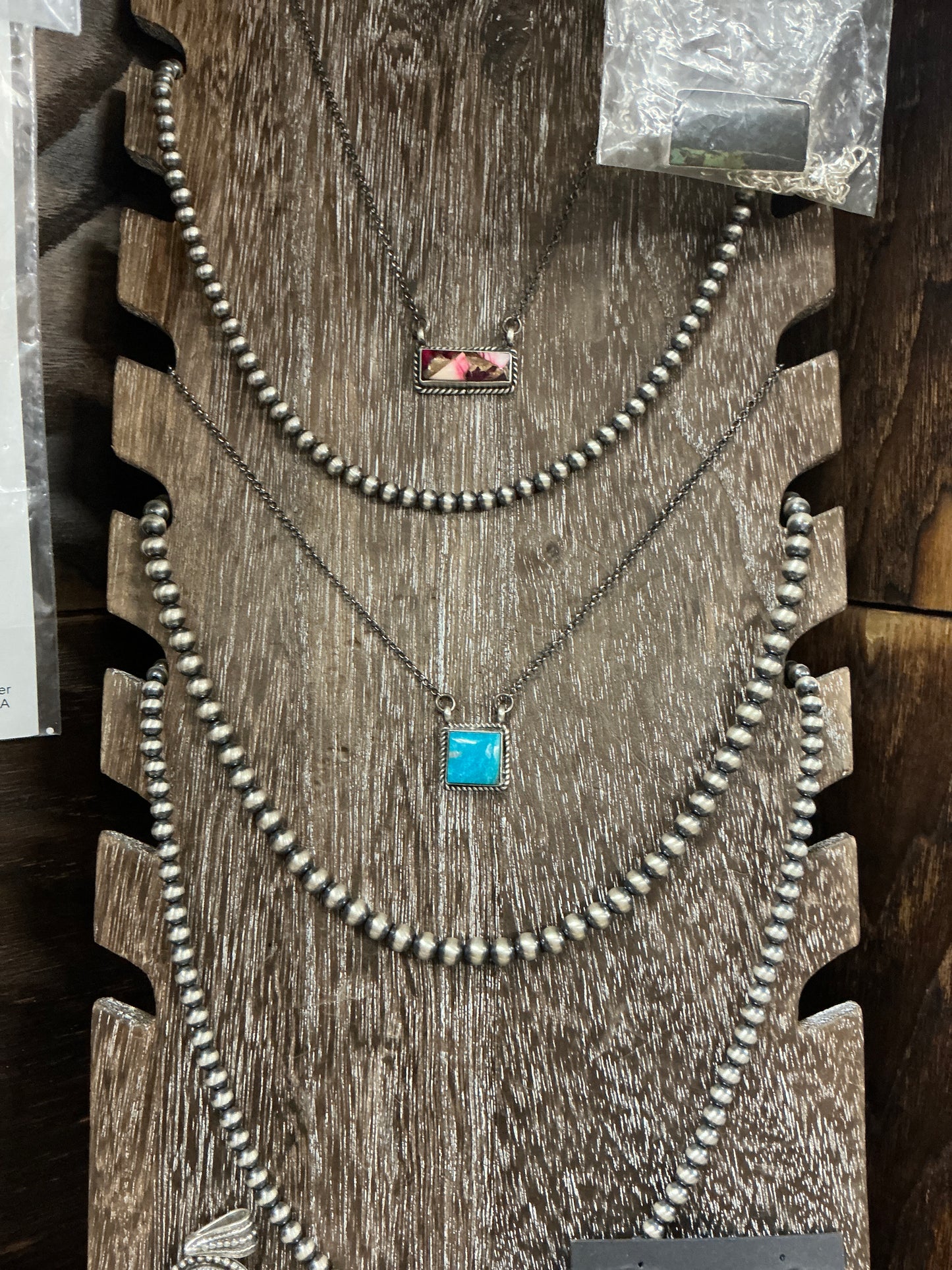 Damon Turquoise Square Necklace