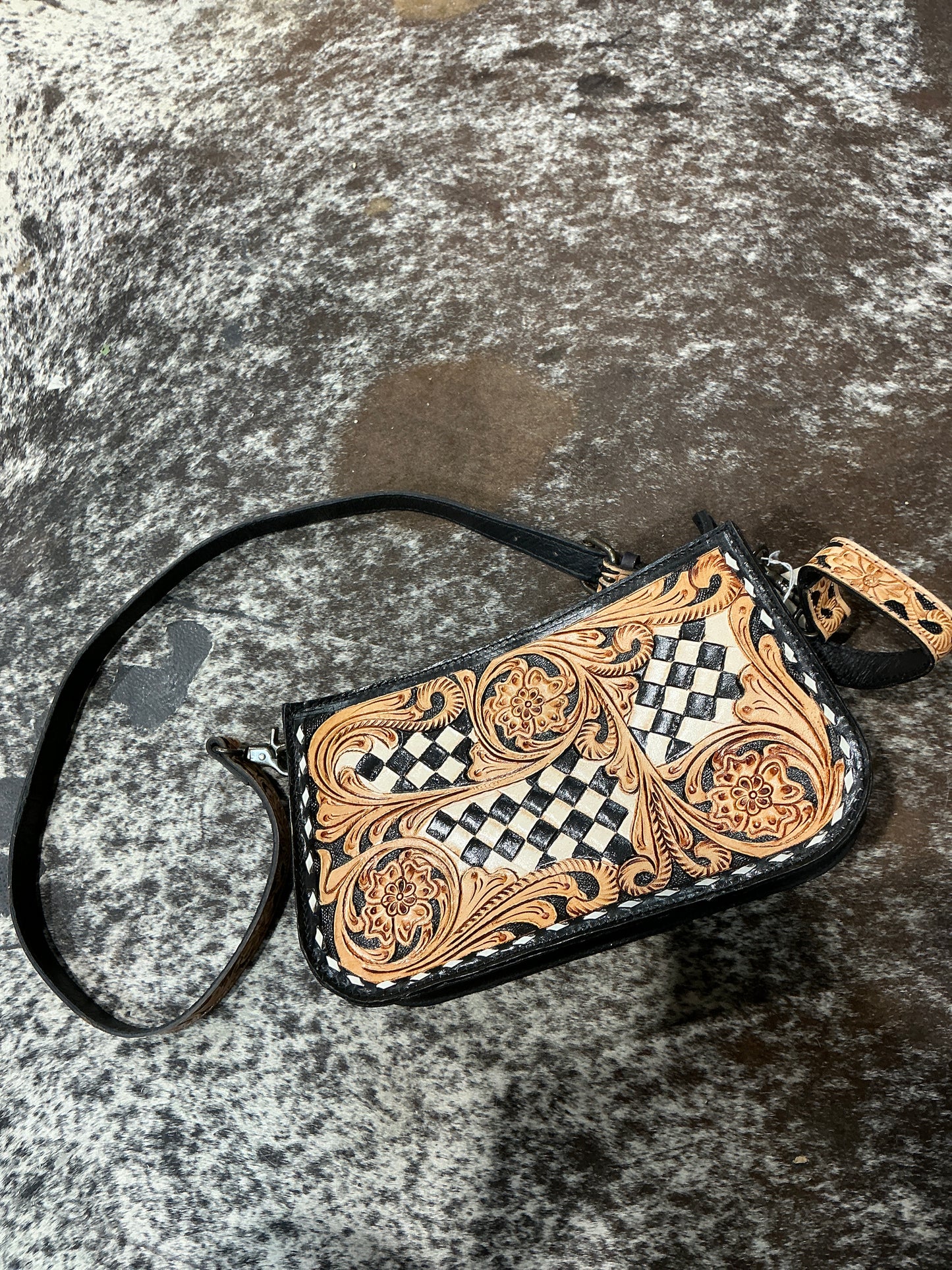 Checkered Crossbody purse