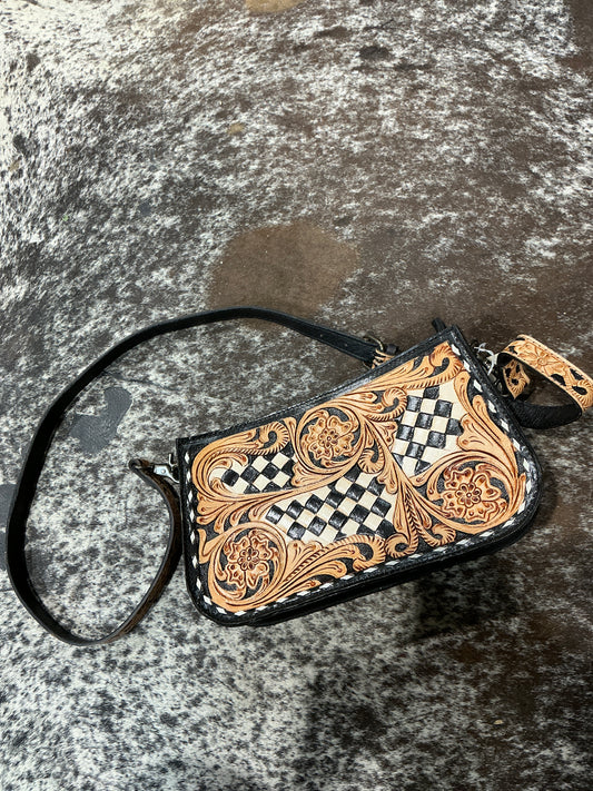 Checkered Crossbody purse
