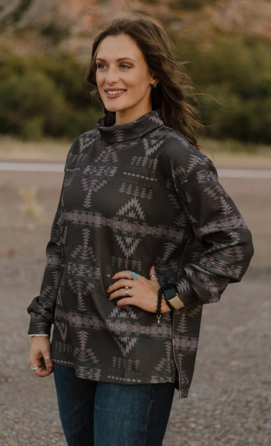 Berlin Aztec Mock Neck