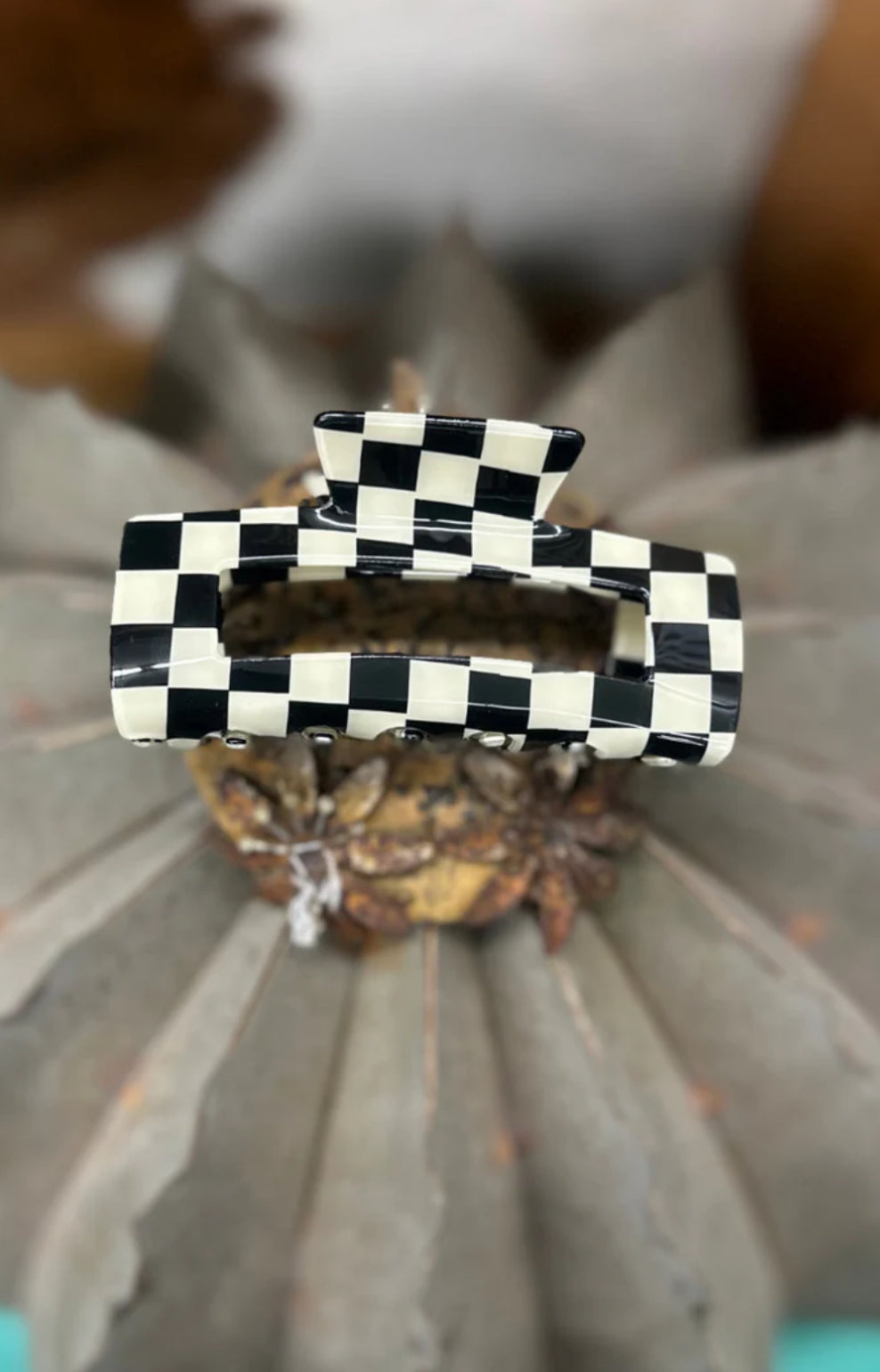 Checked Funky OG Hair Clip