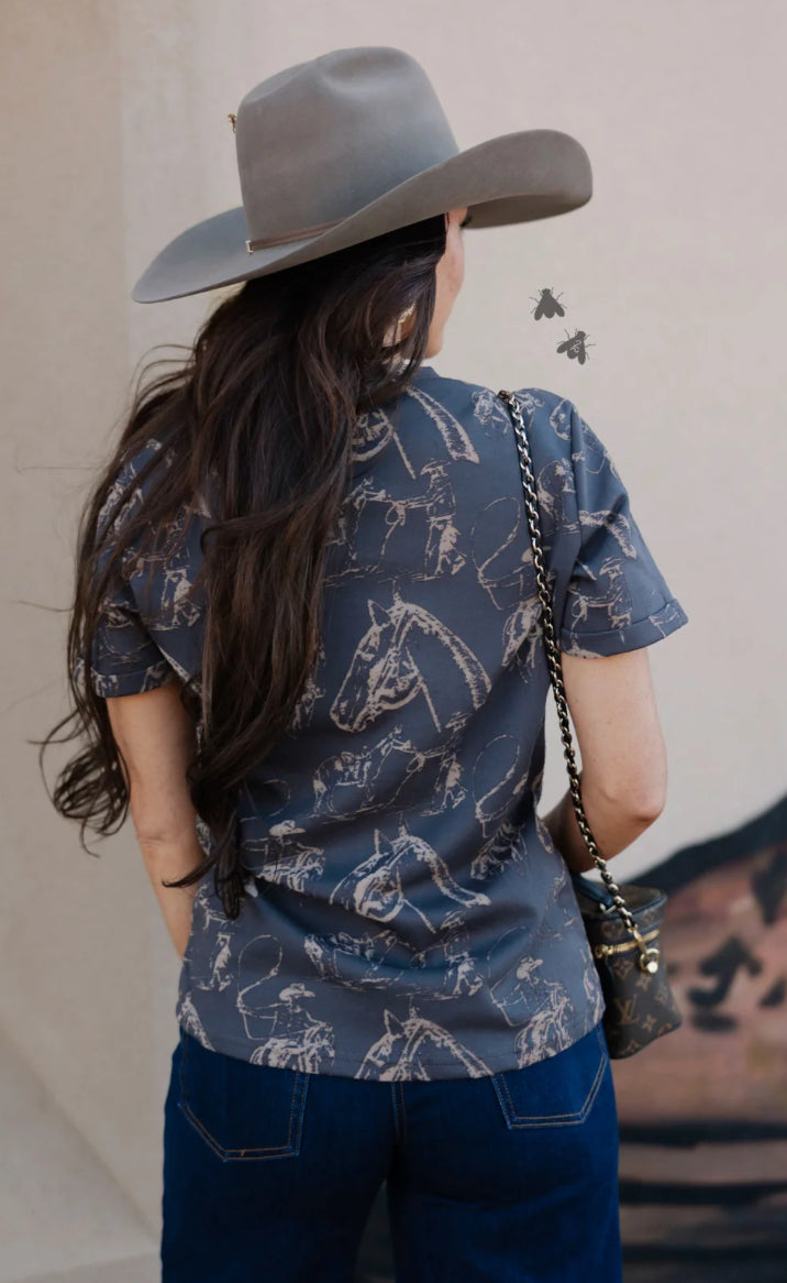 Doodle Dos Tee - Charcoal