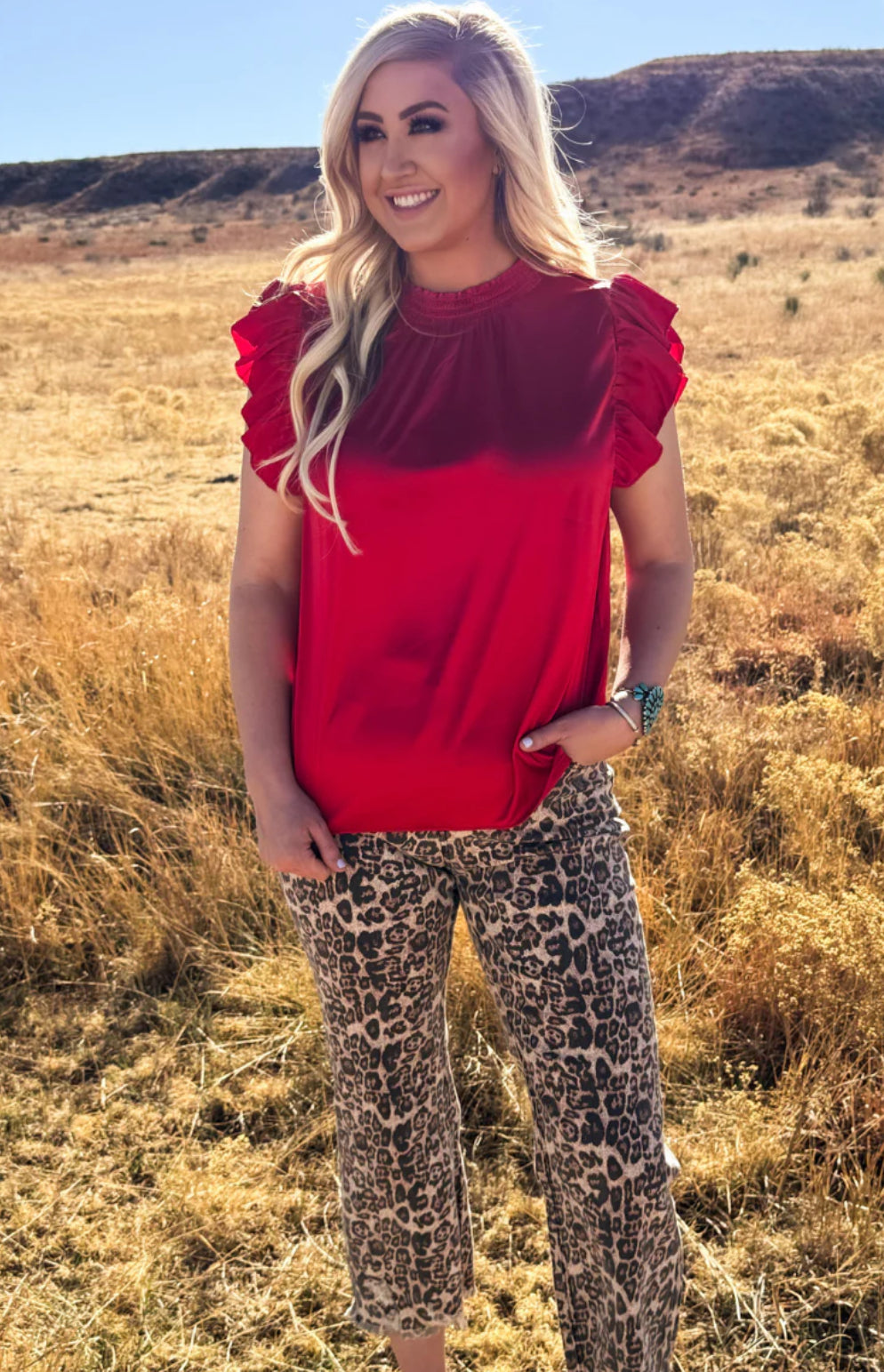Baby Doll Top in Red