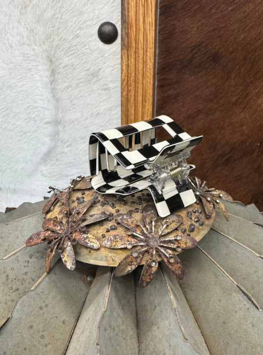 Mini Checked Funky OG Hair Clip