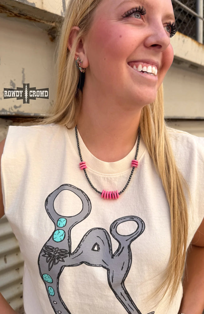 Pink Pony Necklace