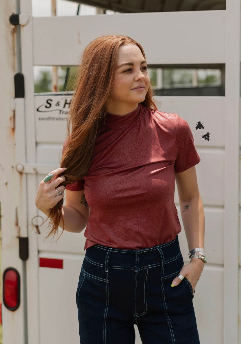Leather Feelz in Burgundy