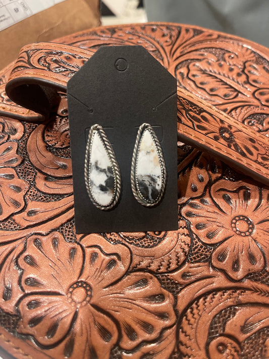 White Buffalo Earrings