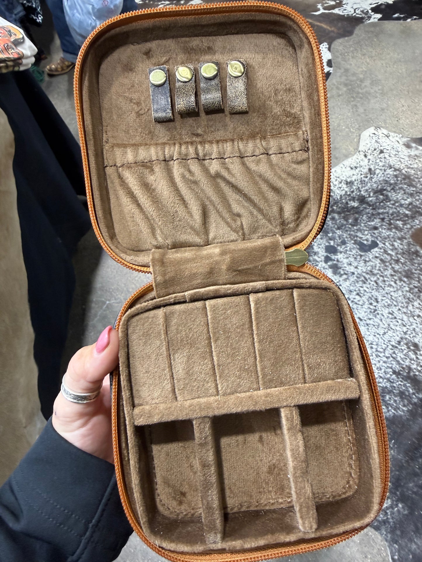 Small Leather Jewelry Case