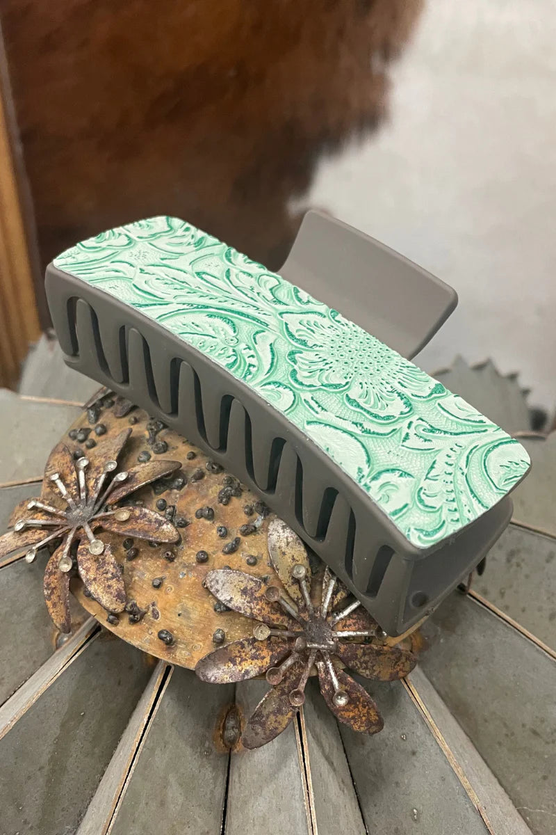 SK Tooled Hair Clip