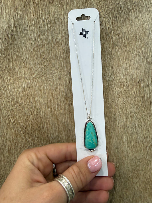 Turquoise Long Pendant Necklace
