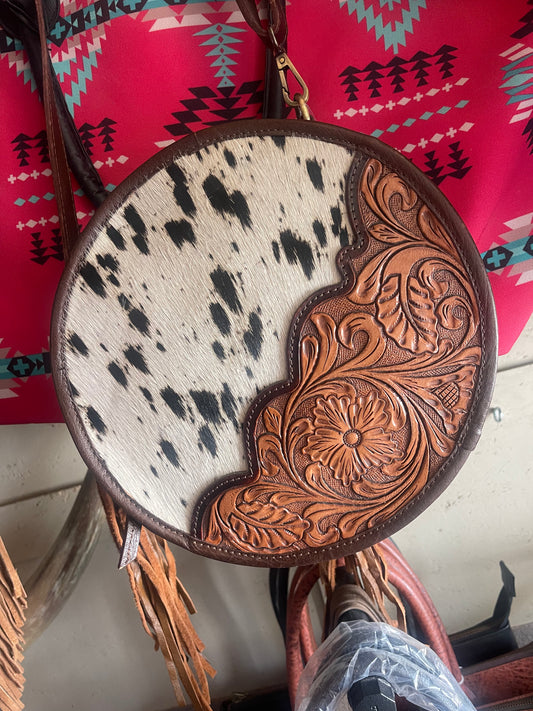 Cowhide Canteen Purse