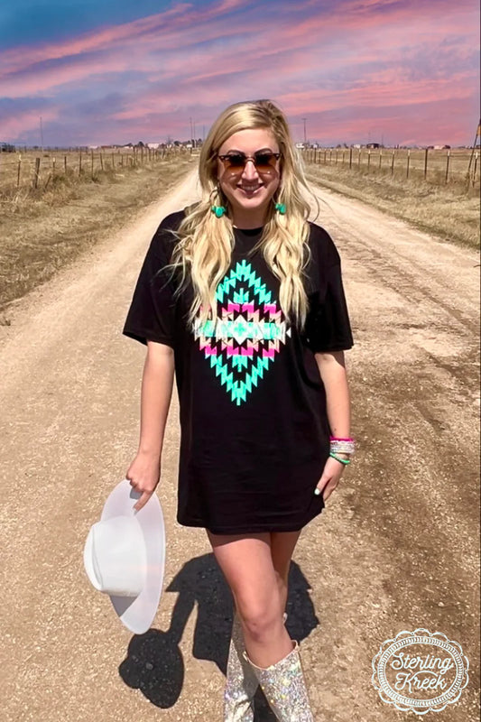 Boyfriend in the Turq Sand TShirt Dress