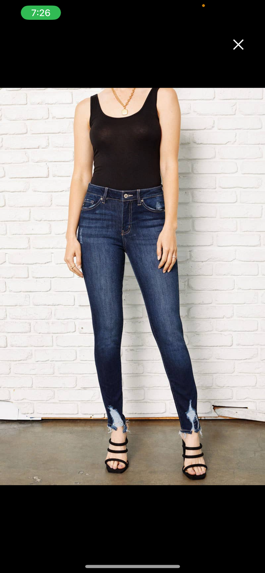 KanCan Mid/High-Rise skinny - Dark